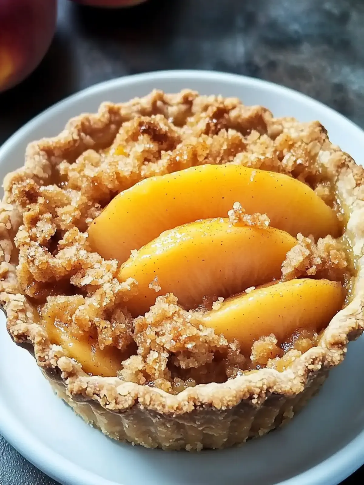 Crumble Mini Peach Pie: Simple Sweet Treats for Summertime Bliss 5 Crumble Mini Peach Pie