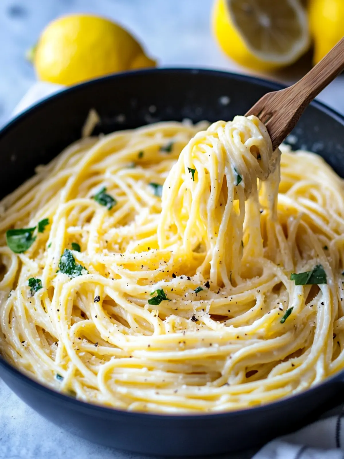 Creamy Lemon Pasta: Your Quick Vegan Delight in 10 Minutes 2 Creamy Lemon Pasta