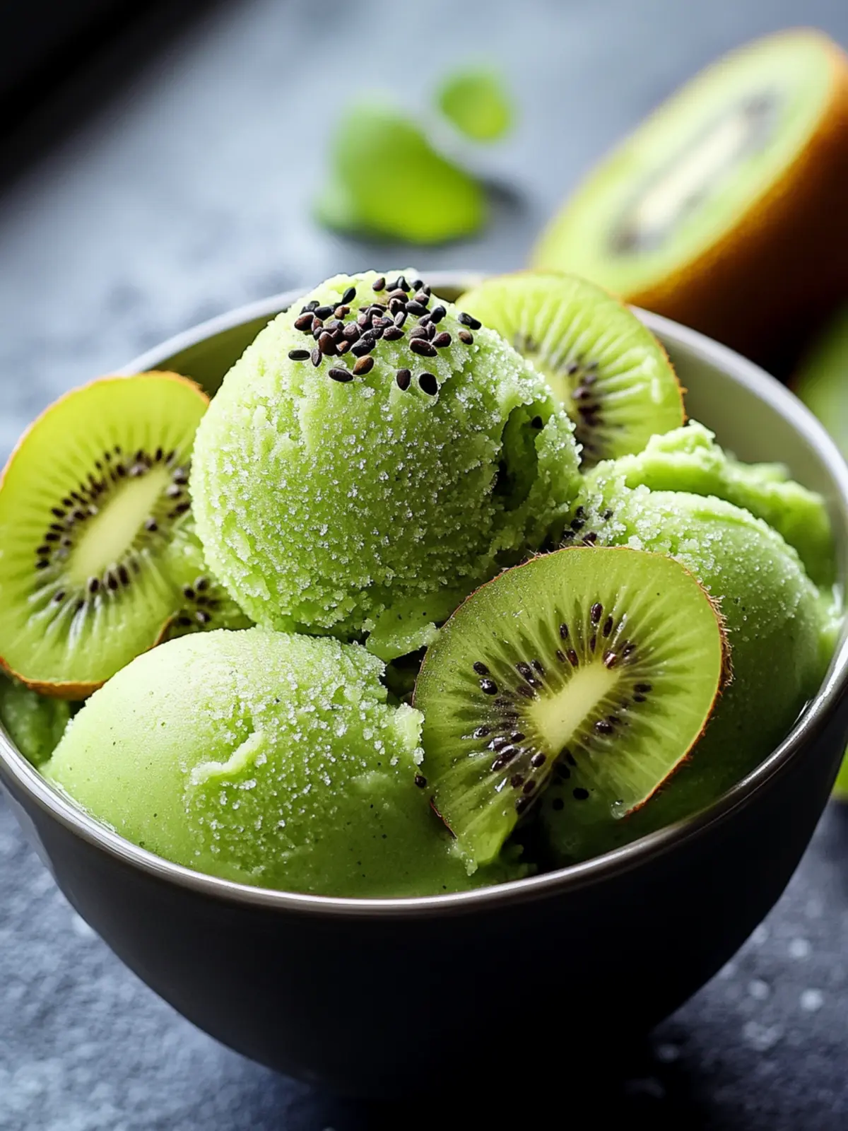 Refreshing Kiwi Sorbet: A Guilt-Free Sweet Treat! 4 Kiwi Sorbet