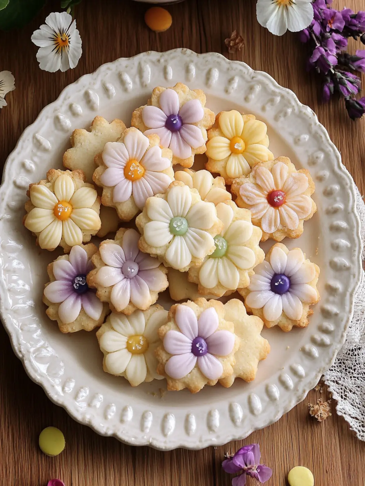 Spring Flower Shortbread Cookies That Melt in Your Mouth 2 Spring Flower Shortbread Cookies