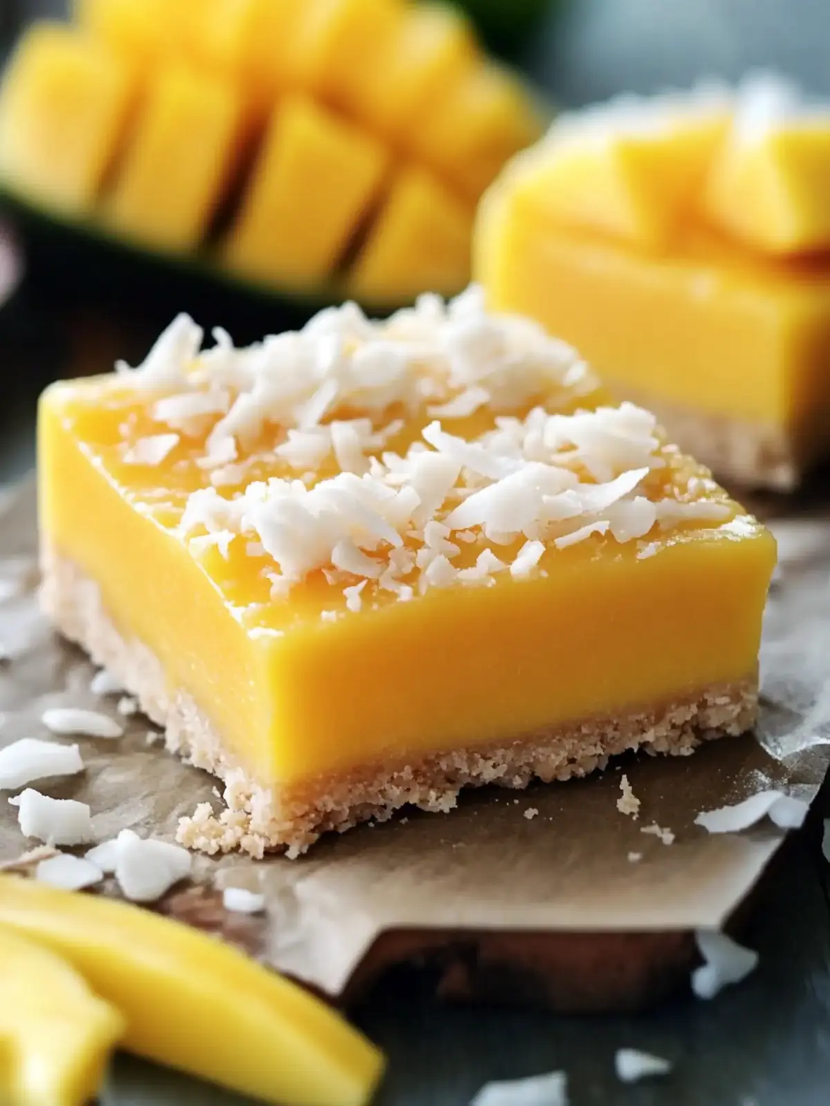 Mango Coconut Bars That Bring Tropical Bliss to Your Day 2 Mango Coconut Bars