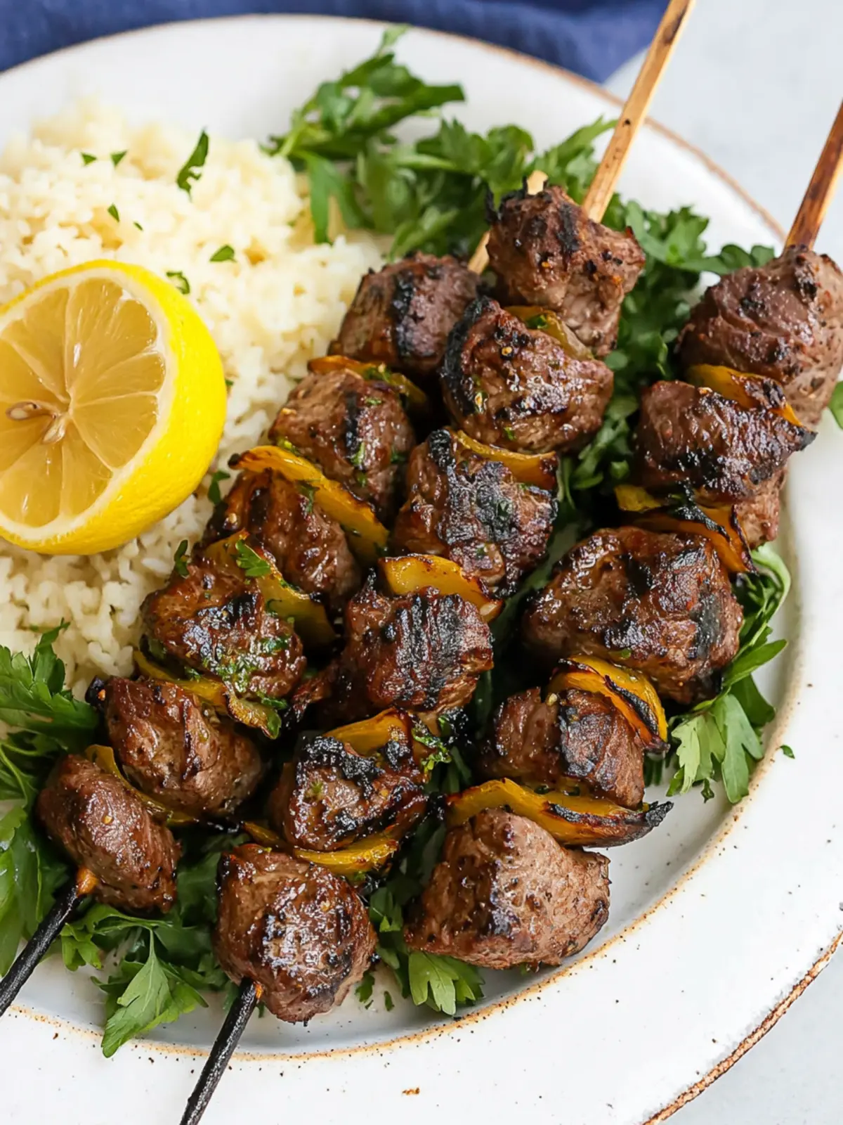 Zesty Grilled Lamb Kebabs with Preserved Lemon Delight 4 Grilled Lamb Kebabs with Preserved Lemon