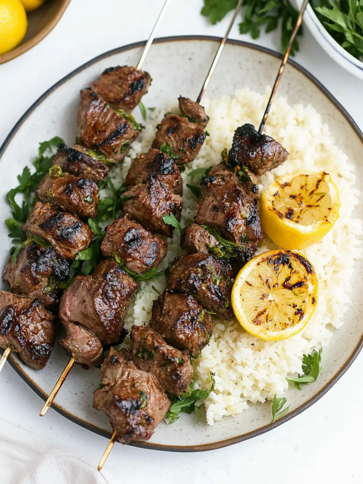 Zesty Grilled Lamb Kebabs with Preserved Lemon Delight 3 Grilled Lamb Kebabs with Preserved Lemon