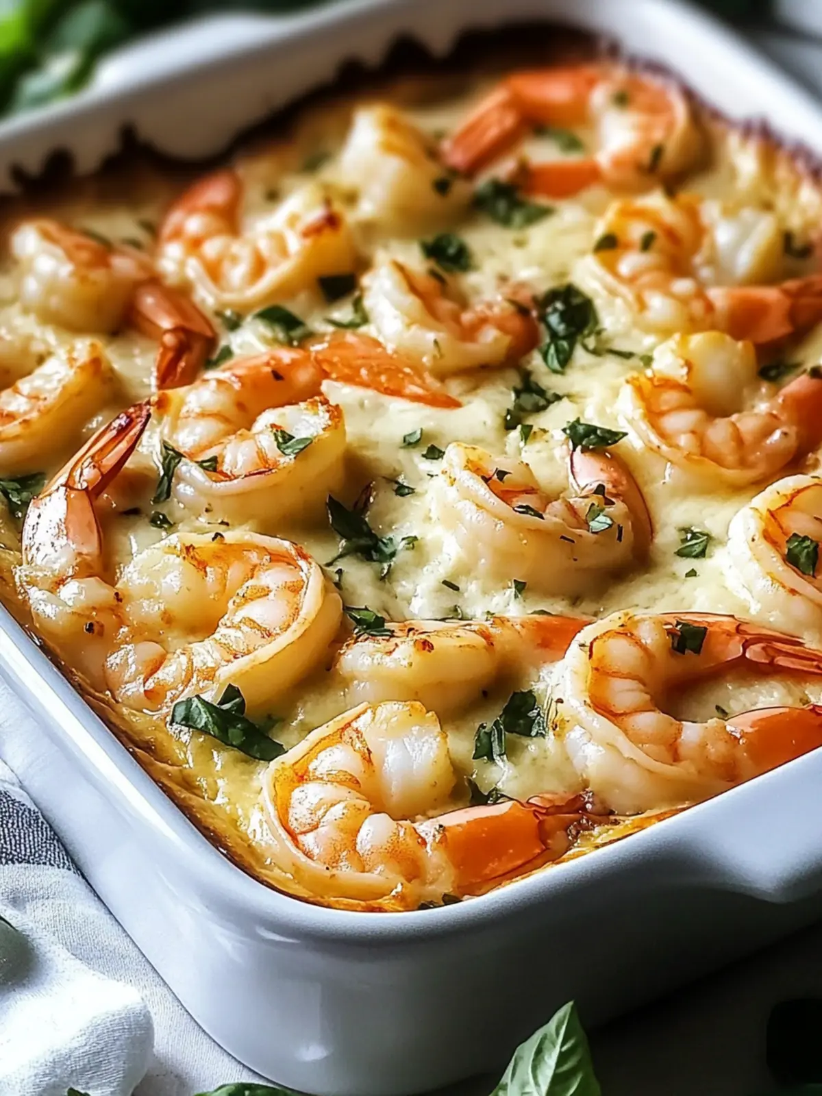 Creamy Shrimp Tuscan Bake