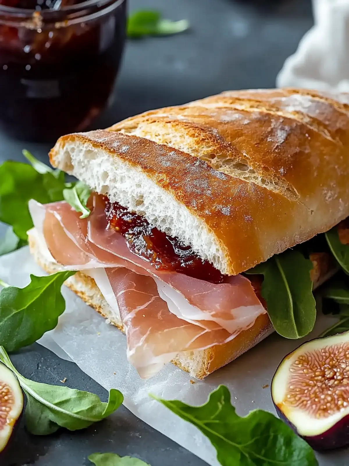 Prosciutto Fig Jam Sandwich: Your New Go-To Gourmet Lunch! 2 Prosciutto Fig Jam Sandwich