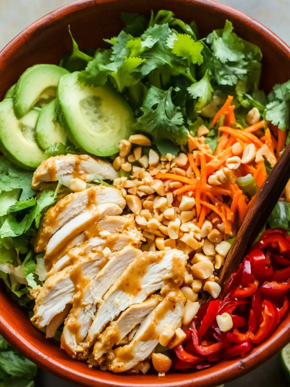 Thai Chicken Salad with Creamy Peanut Dressing in 20 Minutes 3 Thai Chicken Salad