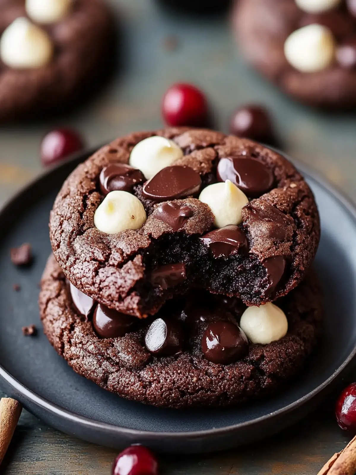 Chewy Black Forest Cookies Packed with Chocolate and Cherries 2 Chewy Black Forest Cookies