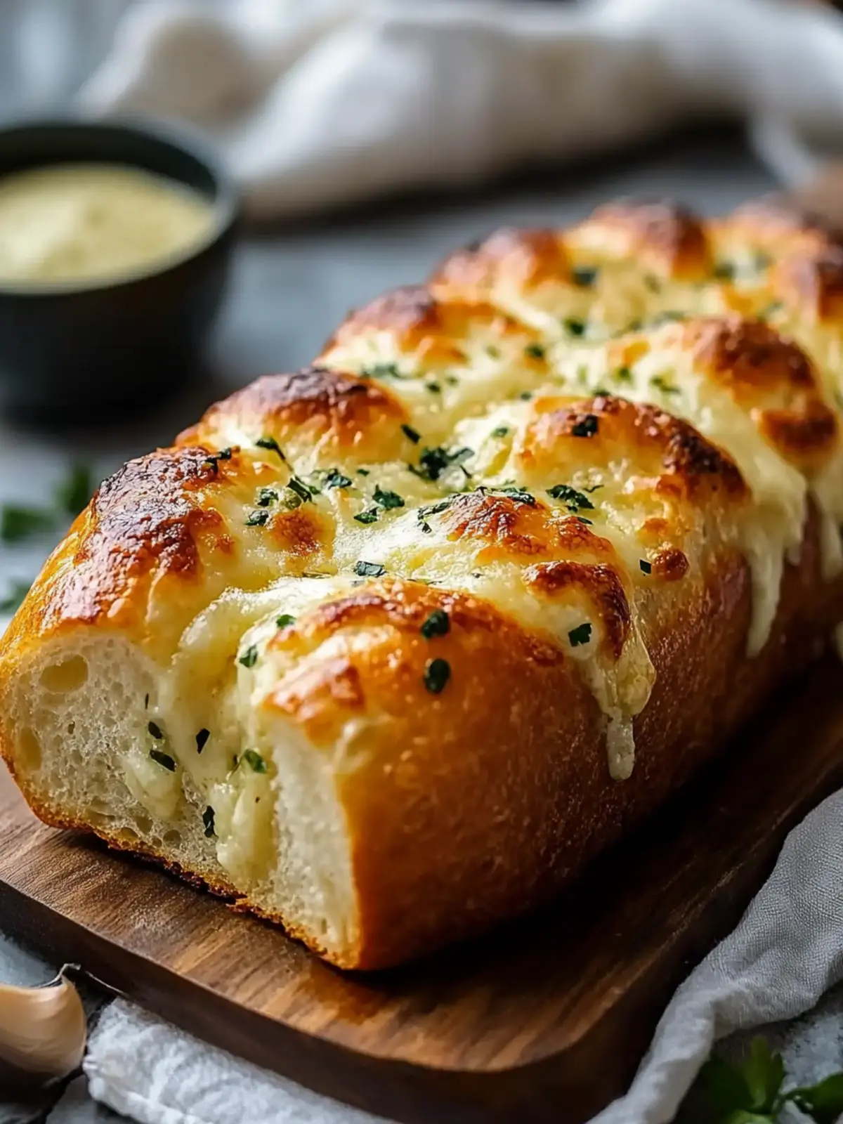 Korean Cream Cheese Garlic Bread