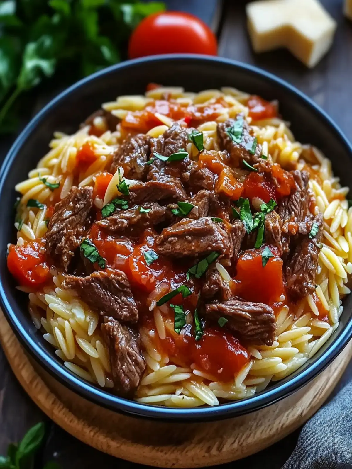 Savory Beef Giouvetsi: Comforting Greek Beef Orzo Delight 2 Beef Giouvetsi (Greek Beef Orzo Pasta)