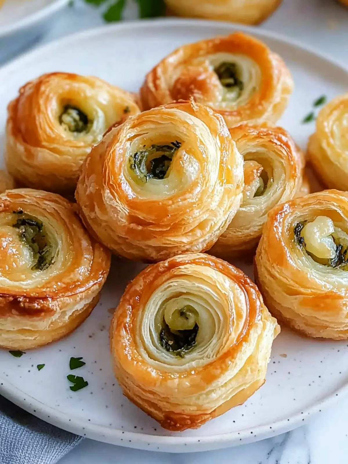 Savory Puff Pastry Pinwheels: Easy Spinach Artichoke Delight 2 Puff Pastry Pinwheels