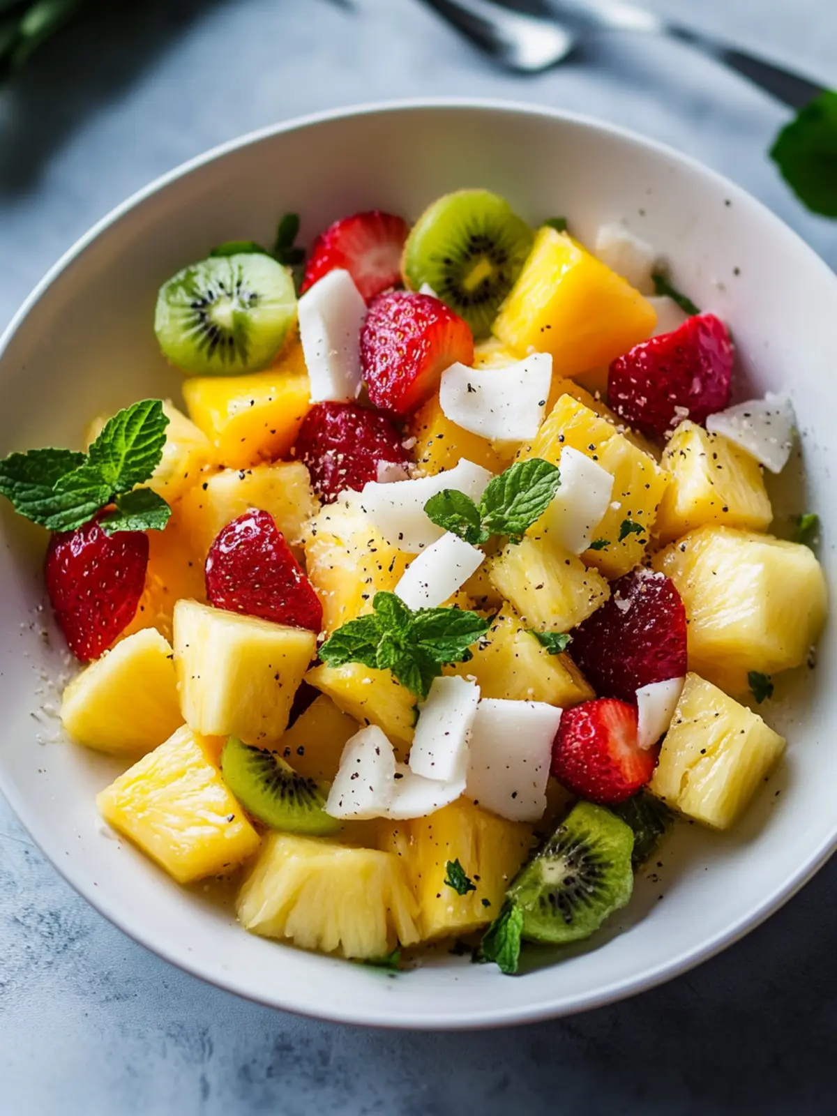 Pineapple Coconut Fruit Salad: A Tropical Escape in Every Bite 2 Pineapple Coconut Fruit Salad