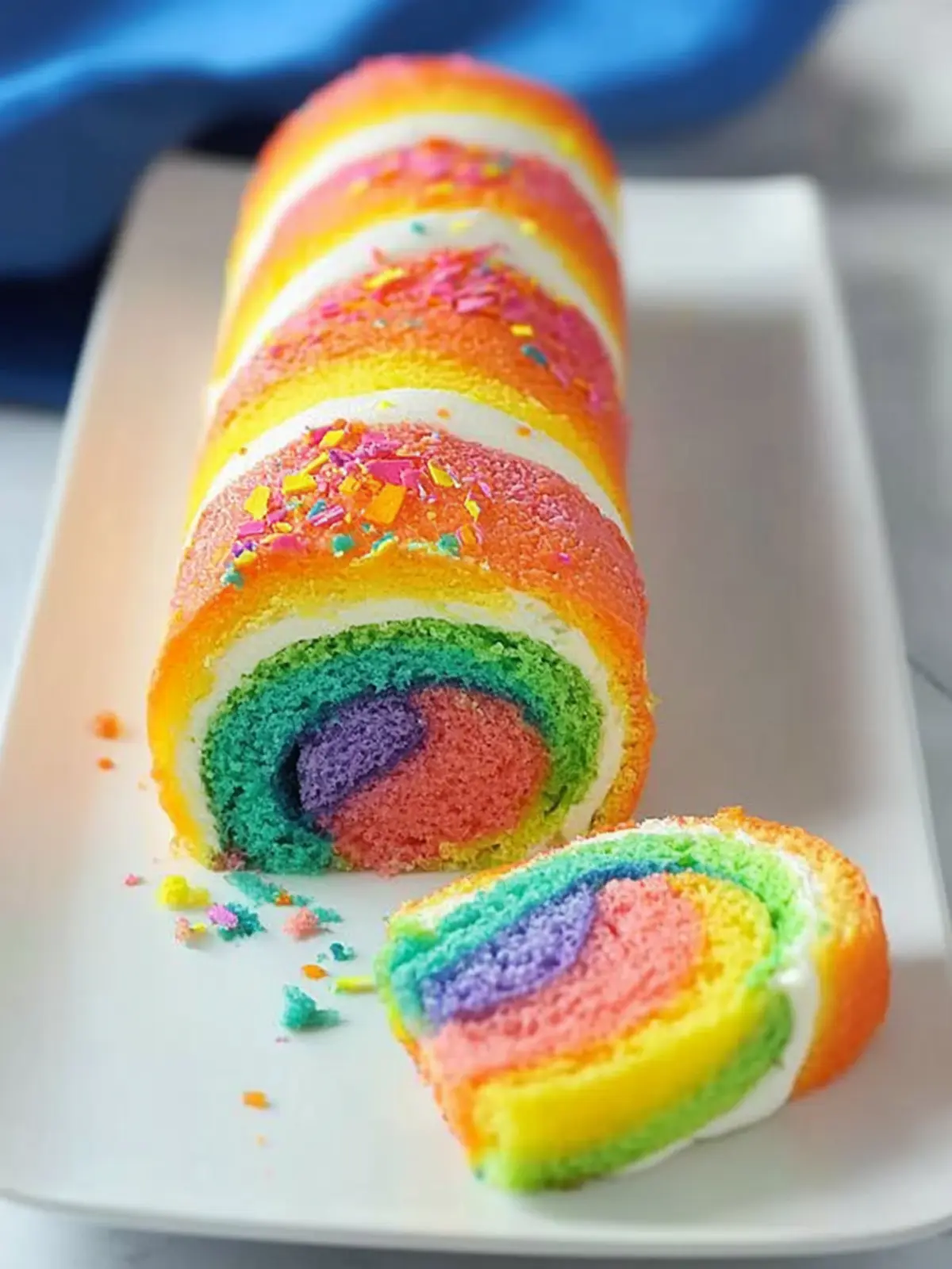Vibrant Rainbow Cake Roll: A Sweet Celebration Delight 4 Rainbow Cake Roll