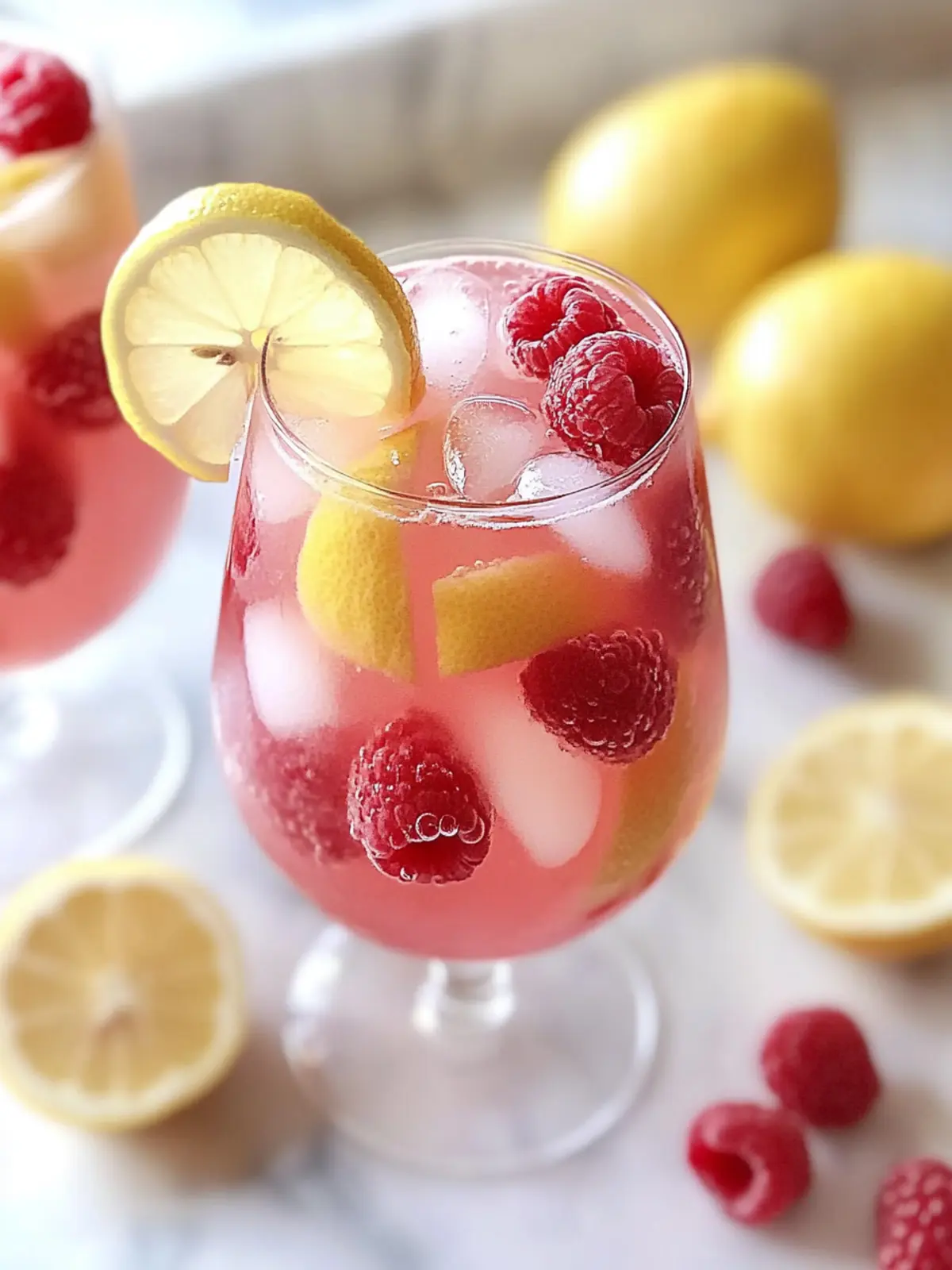 Raspberry Lemonade Sangria Cocktail