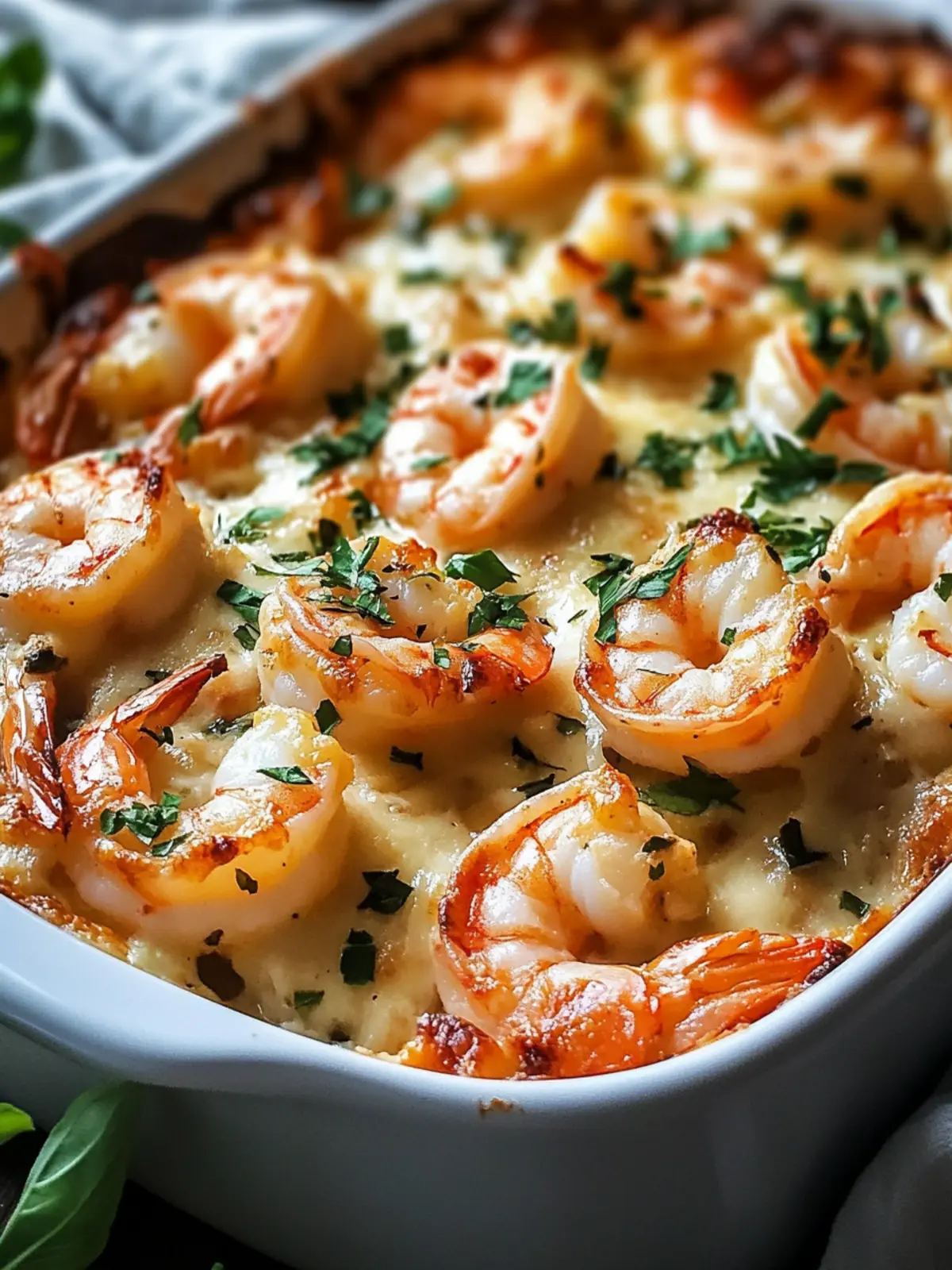 Creamy Shrimp Tuscan Bake