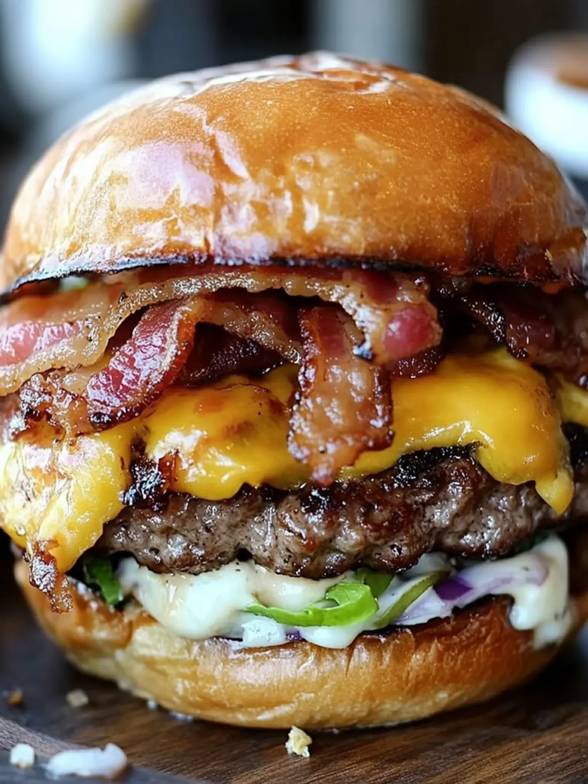 Savor the Flavor: Bacon Double Smash Burger Delight 2 Bacon Double Smash Burger