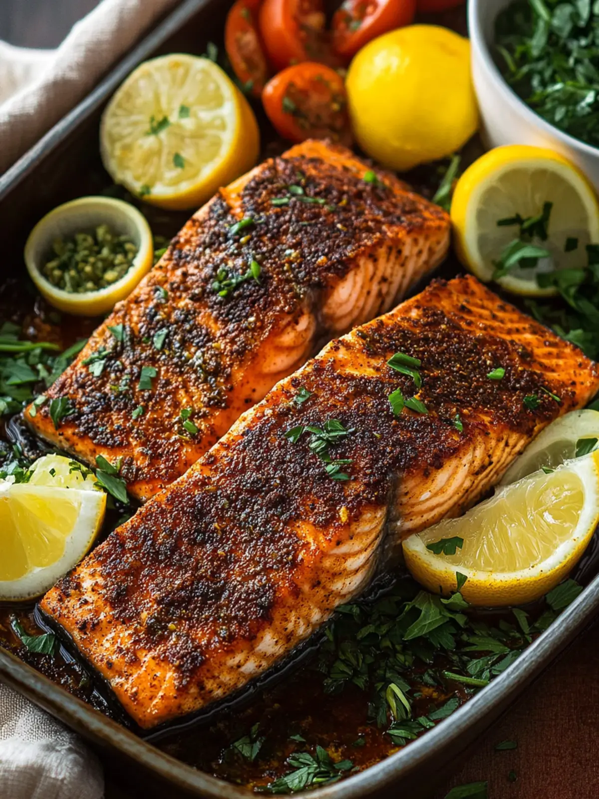 Oven Baked Blackened Salmon