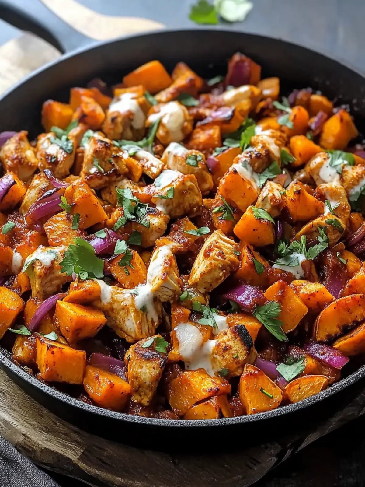 BBQ Chicken Sweet Potato Skillet - Your New Family Favorite! 2 BBQ Chicken Sweet Potato Skillet