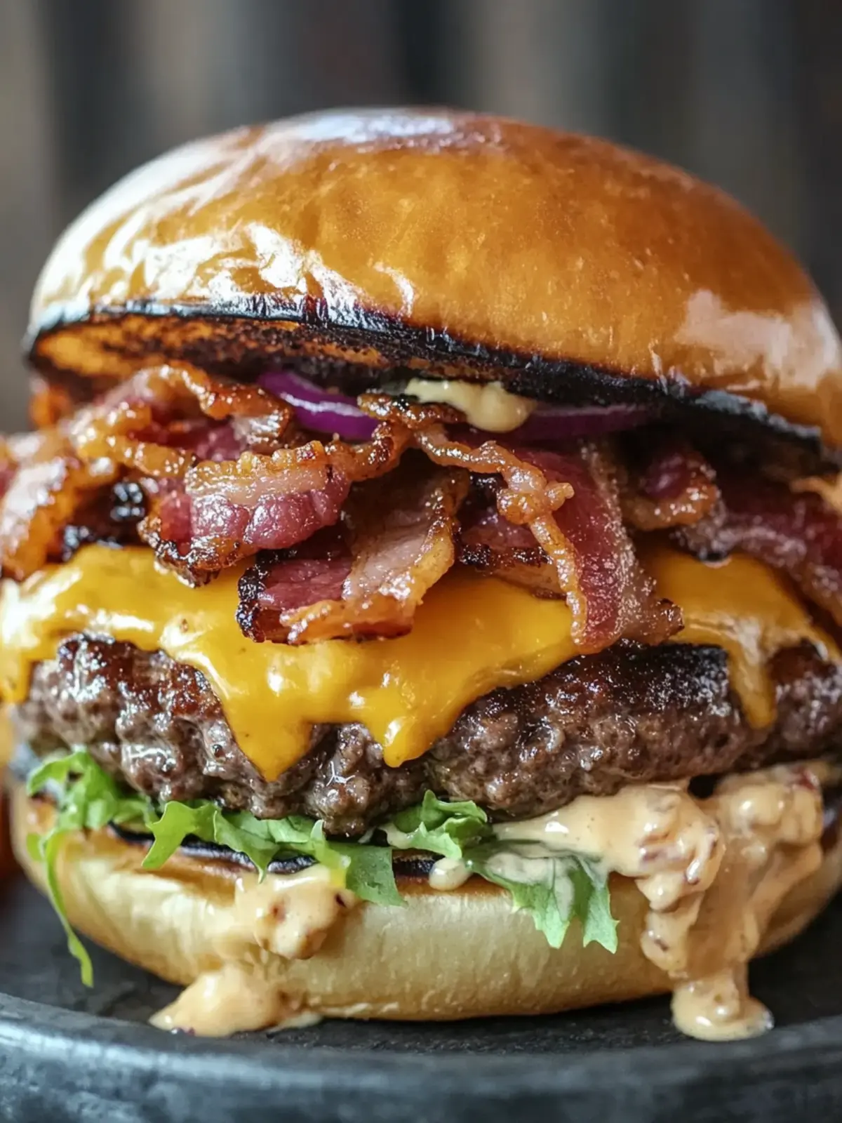 Savor the Flavor: Bacon Double Smash Burger Delight 3 Bacon Double Smash Burger