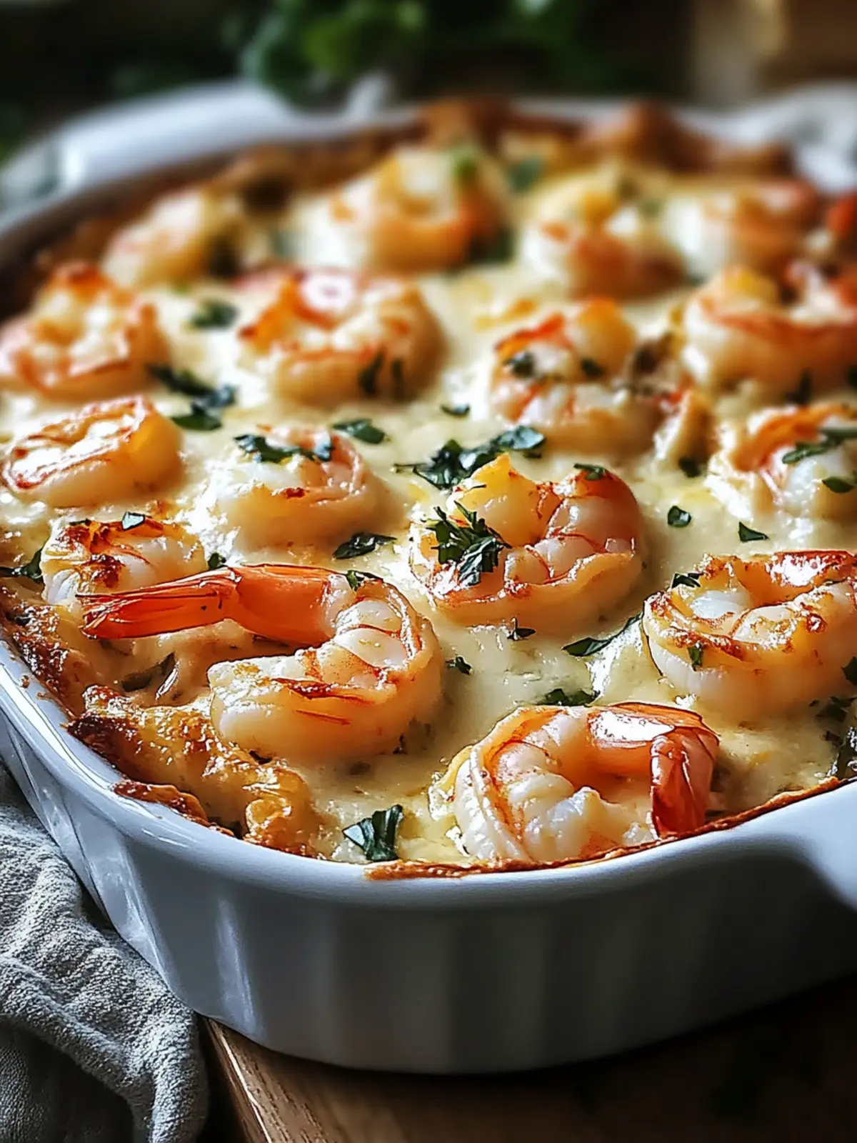 Creamy Shrimp Tuscan Bake