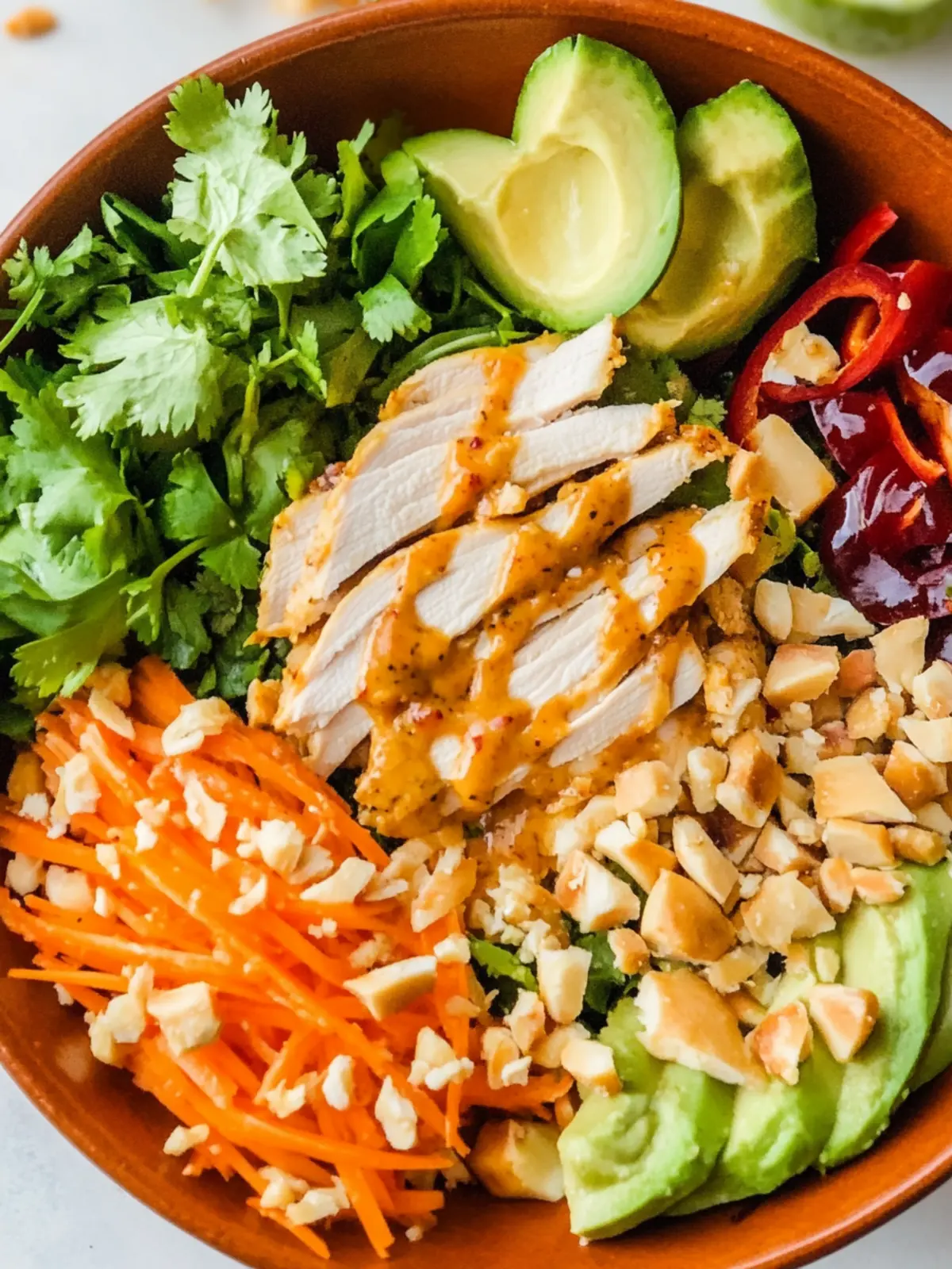 Thai Chicken Salad with Creamy Peanut Dressing in 20 Minutes 4 Thai Chicken Salad