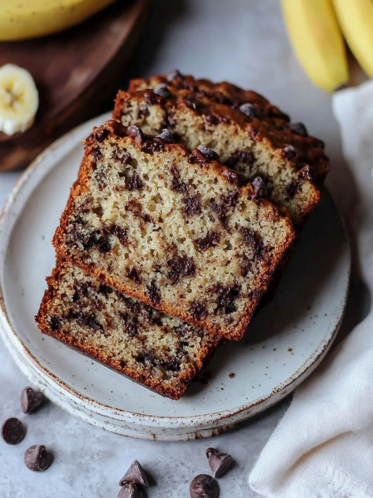 Vegan Chocolate Chip Banana Bread That's Amazingly Easy to Make 2 Vegan Chocolate Chip Banana Bread