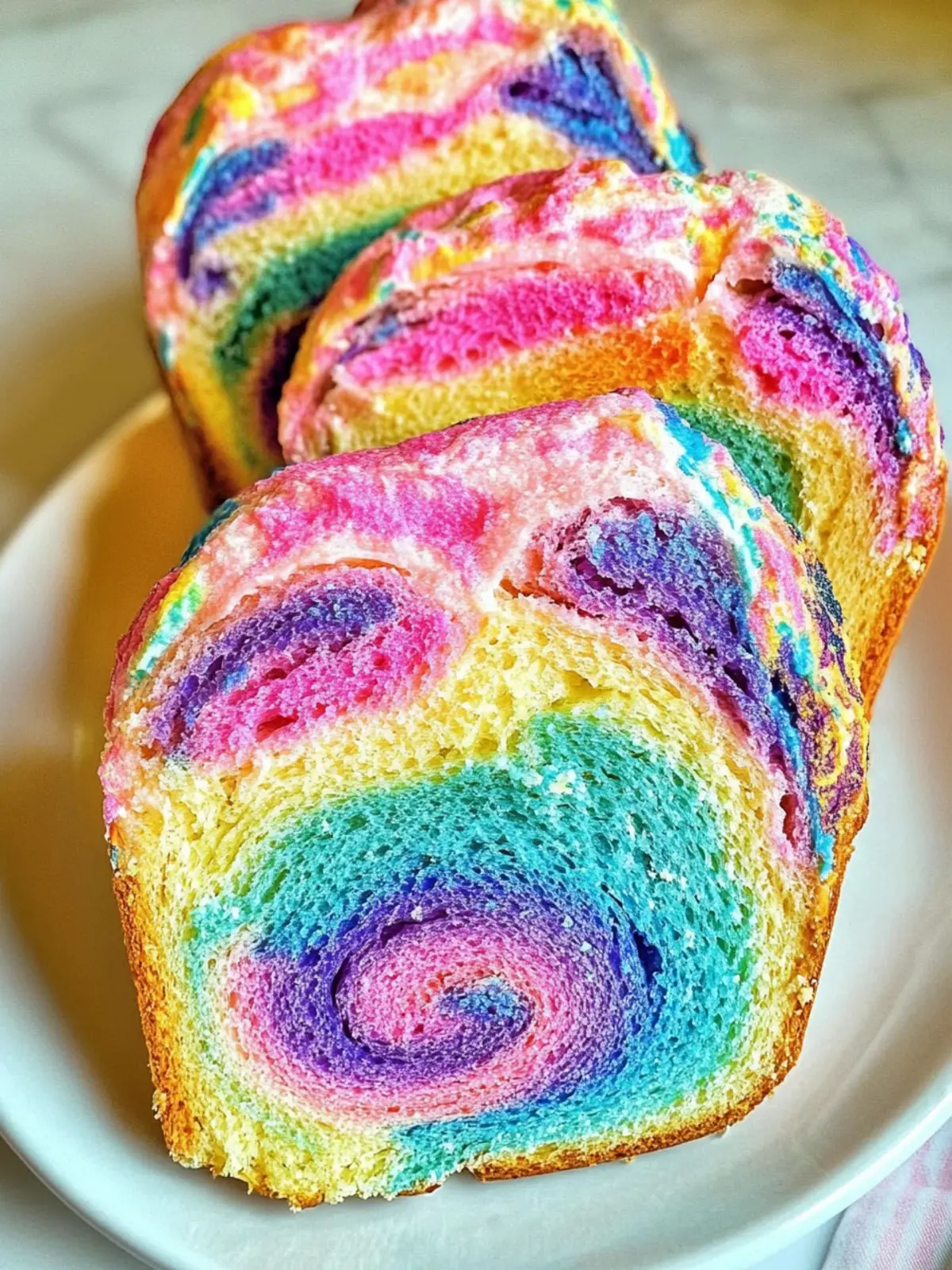 Tie Dye Rainbow Bread Recipe for Colorful Family Baking Fun 4 Tie Dye Rainbow Bread