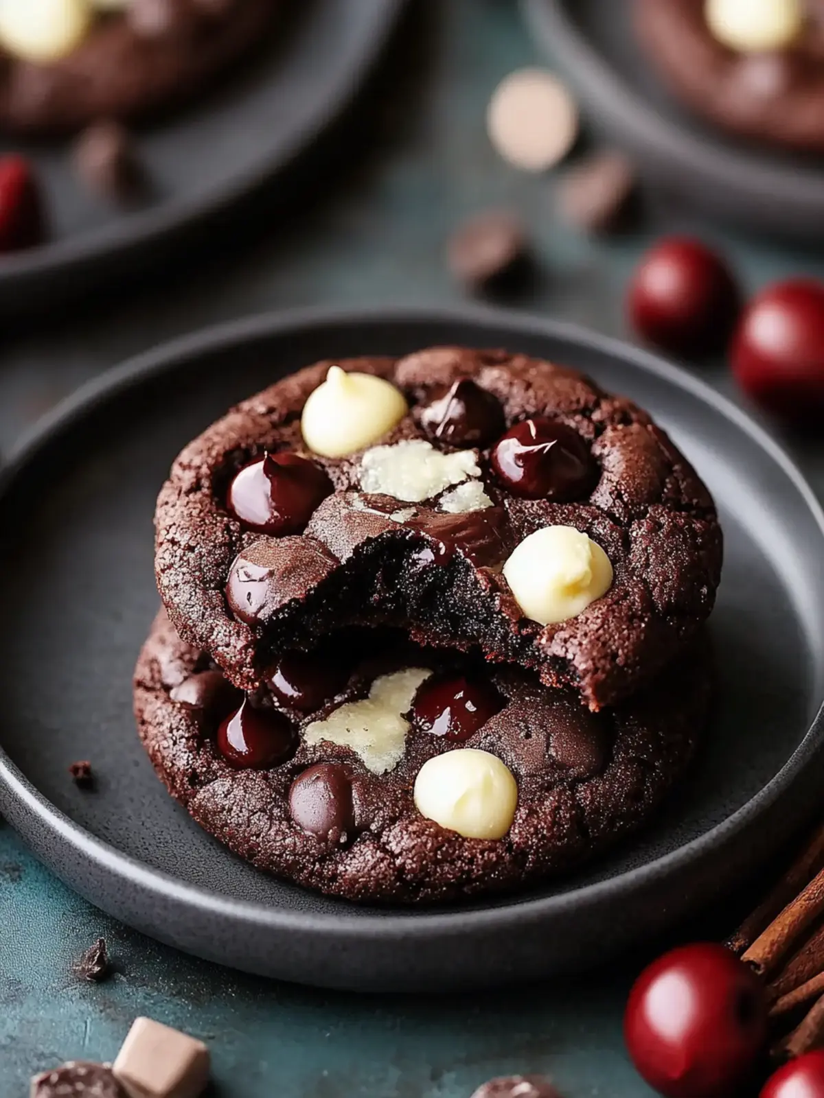 Chewy Black Forest Cookies Packed with Chocolate and Cherries 3 Chewy Black Forest Cookies