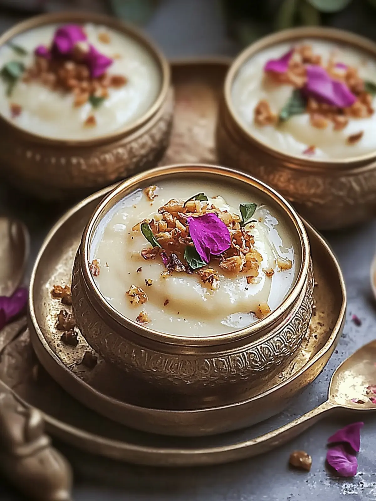 Sitaphal Phirni: Creamy Indian Delight in Motichoor Cups 3 Sitaphal Phirni