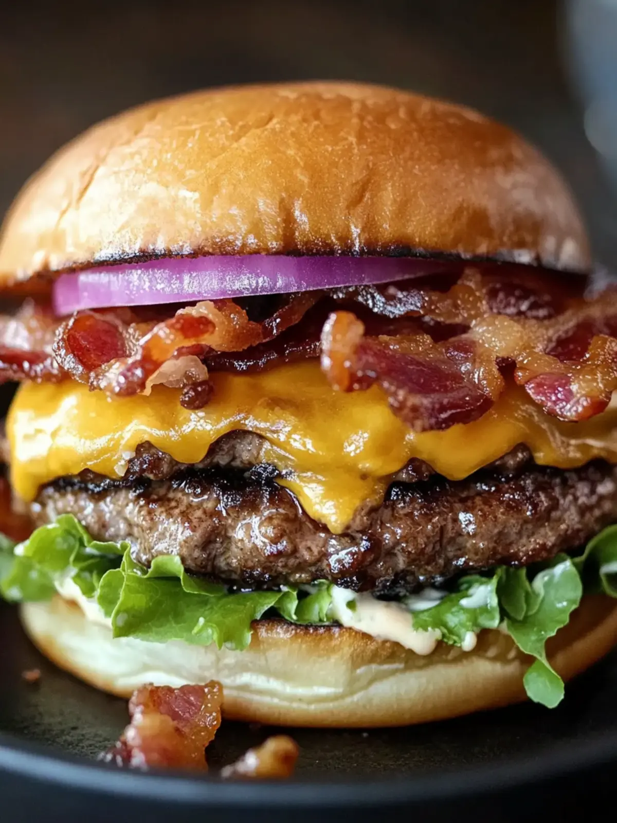 Savor the Flavor: Bacon Double Smash Burger Delight 5 Bacon Double Smash Burger