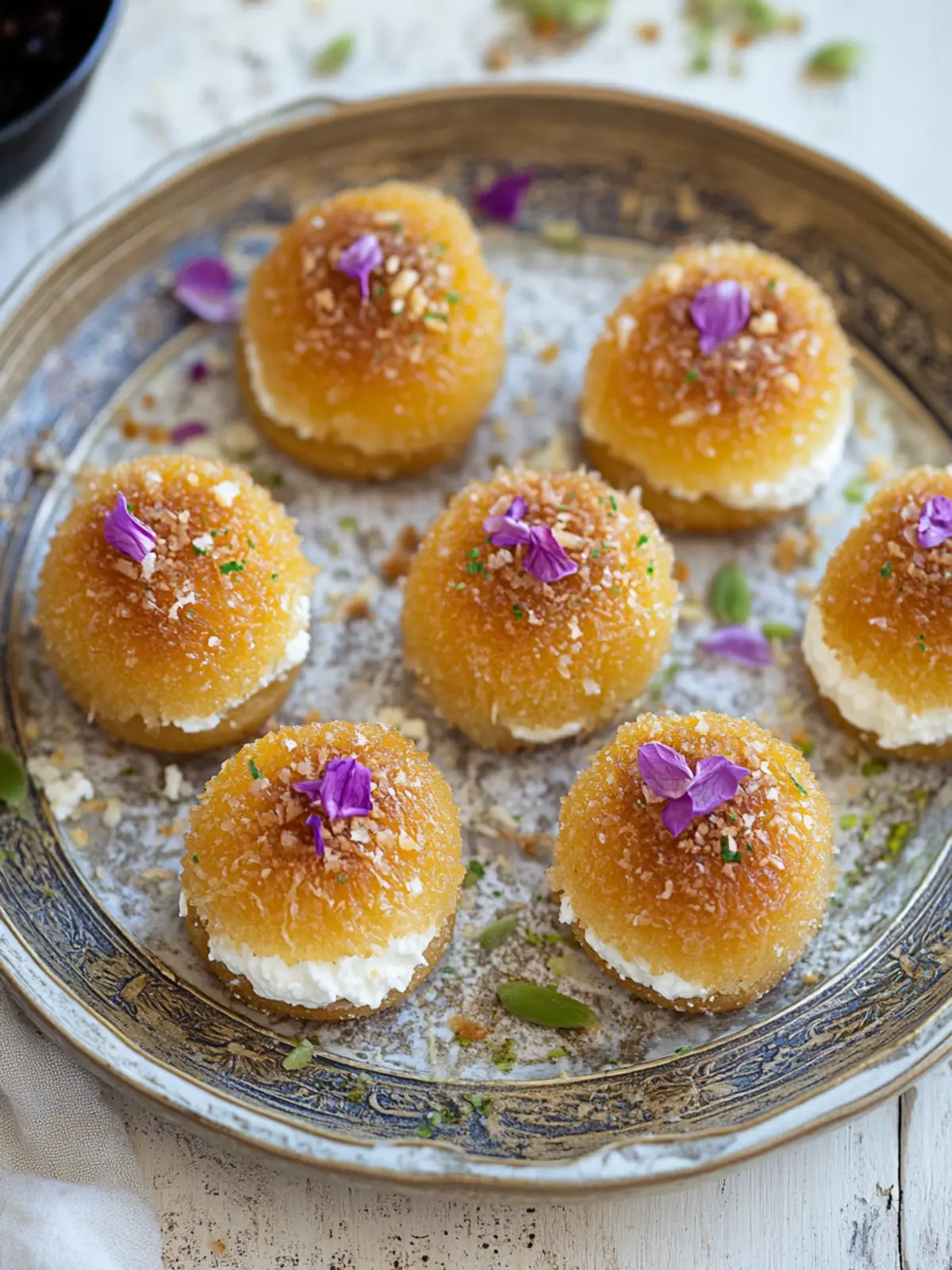 Indulge in Mini Kunafa With Ricotta Cheese Bliss Today 4 Mini Kunafa With Ricotta Cheese