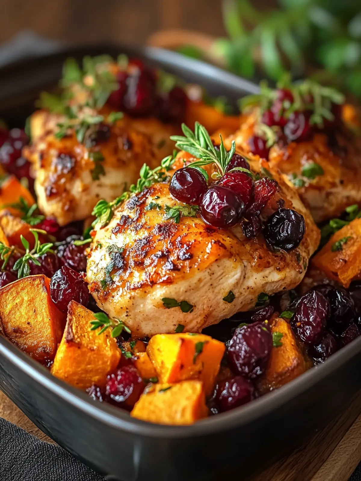 Sweet Potato & Cranberry Chicken Bake: Your Cozy Weeknight Delight 2 Sweet Potato & Cranberry Chicken Bake