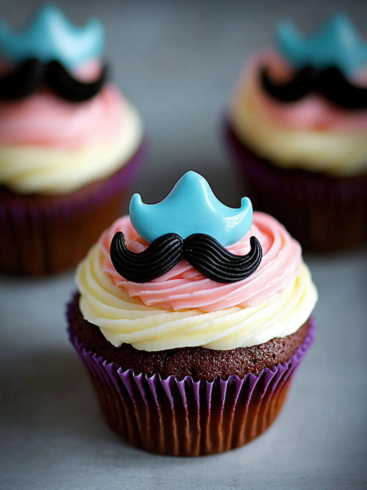 Whimsical Mustache Cupcakes for Fun Family Baking Days 3 Mustache Cupcakes