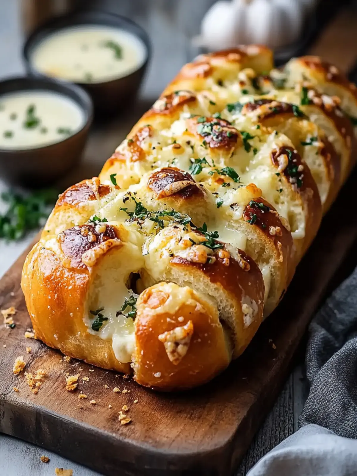 Korean Cream Cheese Garlic Bread