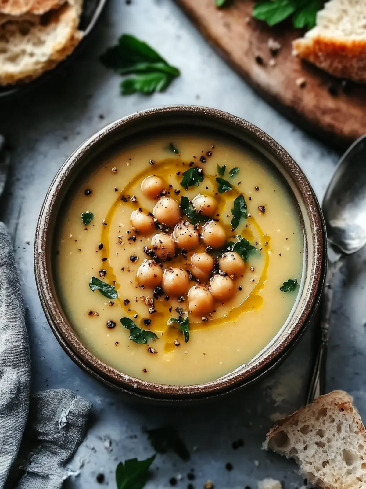 Creamy Garlic Chickpea Soup for Cozy Nights In 4 Garlic Chickpea Soup