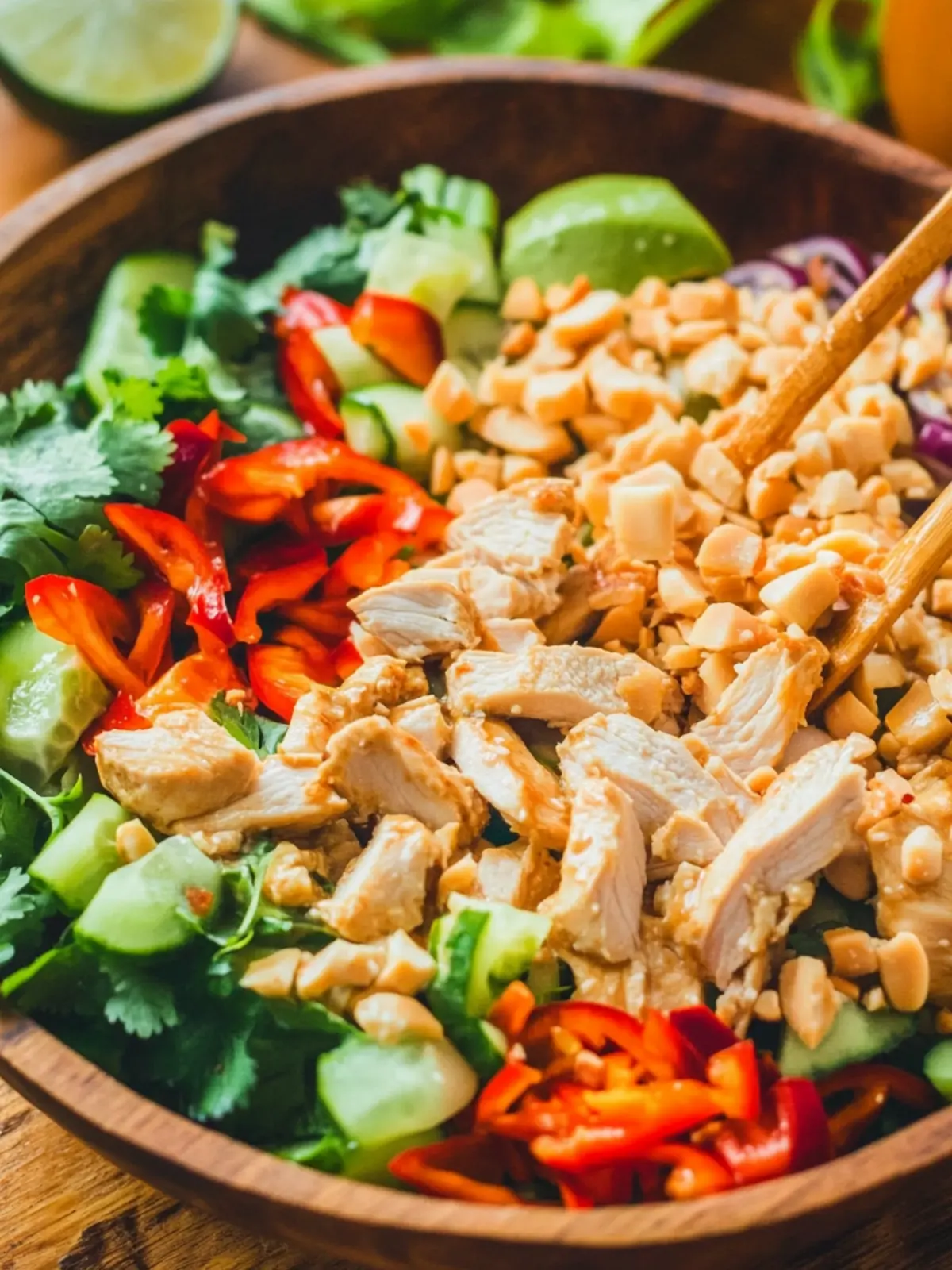 Thai Chicken Salad with Creamy Peanut Dressing in 20 Minutes 5 Thai Chicken Salad