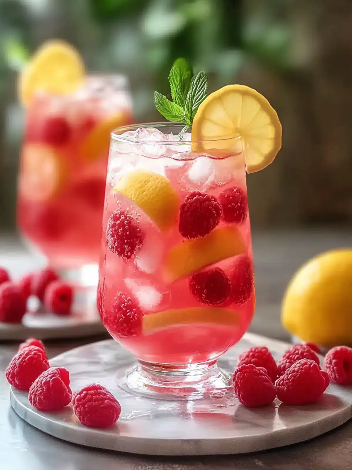 Raspberry Lemonade Sangria Cocktail