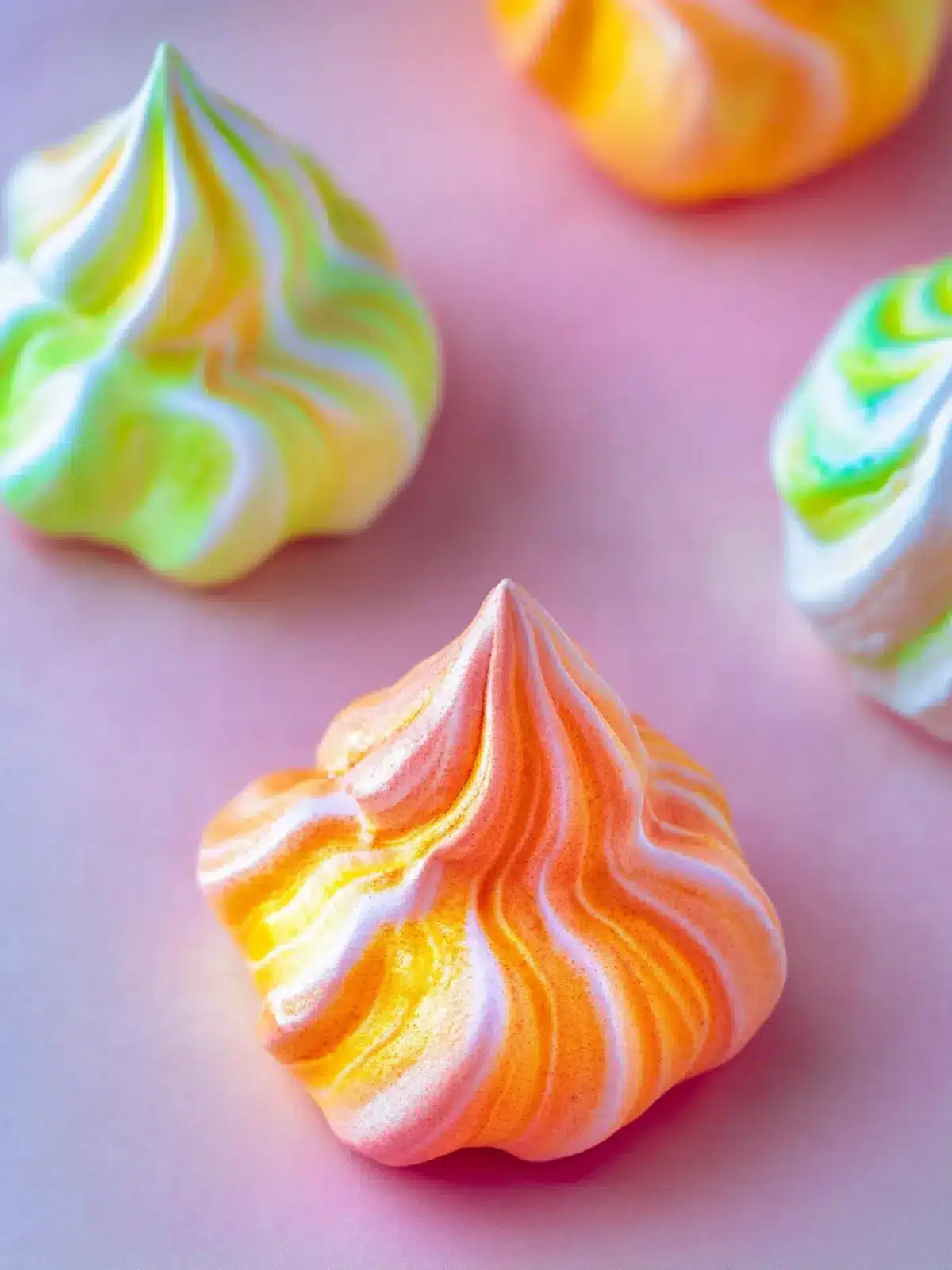 Rainbow Sherbet Meringues: A Colorful Summer Delight 3 Rainbow Sherbet Meringues