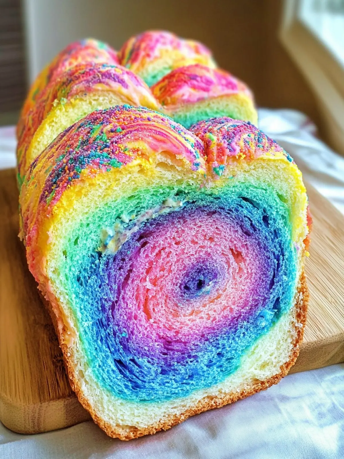 Tie Dye Rainbow Bread Recipe for Colorful Family Baking Fun 5 Tie Dye Rainbow Bread