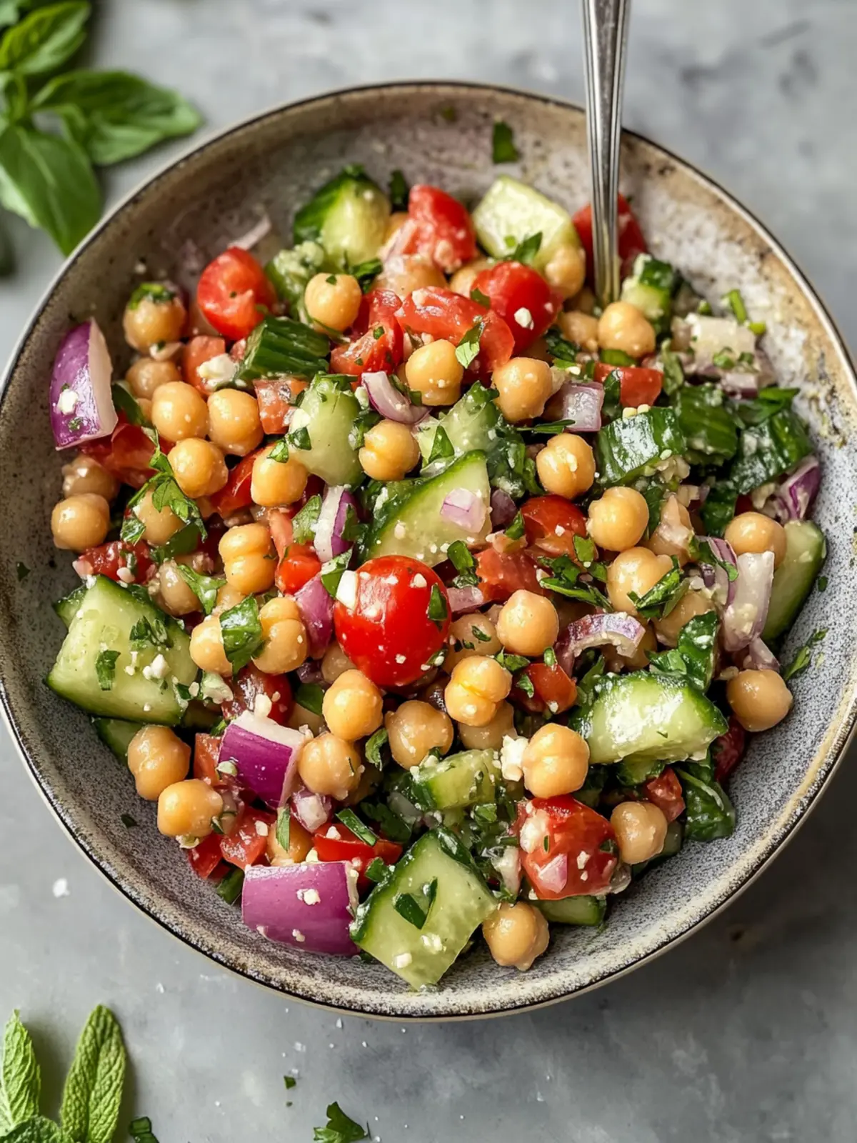 Mediterranean Chickpea Salad: Easy, Fresh, and Flavor-Packed 4 Mediterranean Chickpea Salad