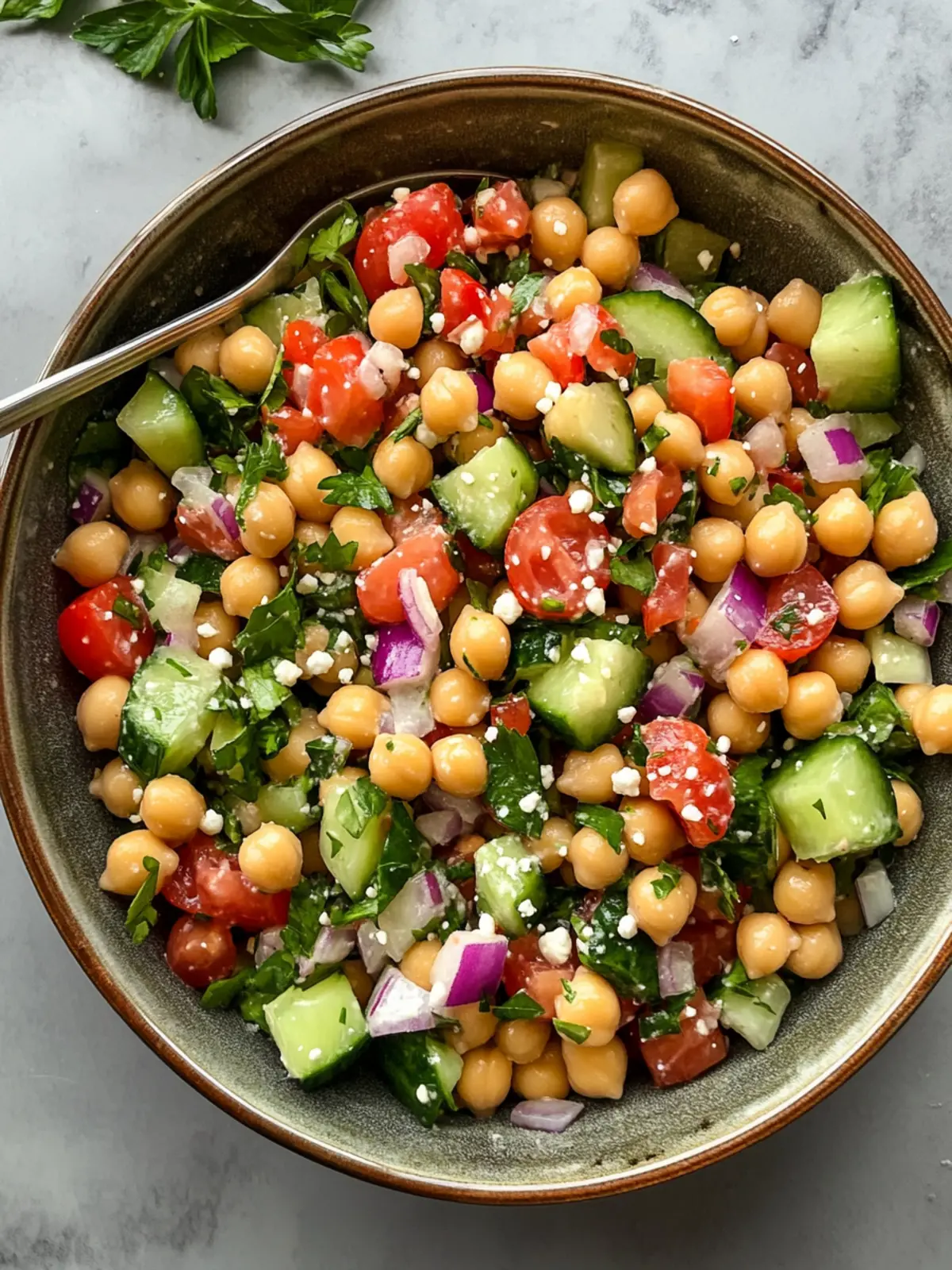 Mediterranean Chickpea Salad: Easy, Fresh, and Flavor-Packed 2 Mediterranean Chickpea Salad
