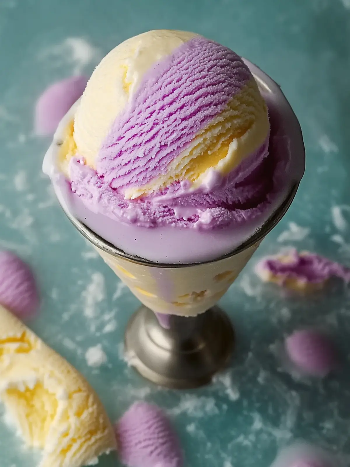 Delightful Moon Mist Ice Cream with Fun Banana & Grape Swirls 4 Moon Mist Ice Cream