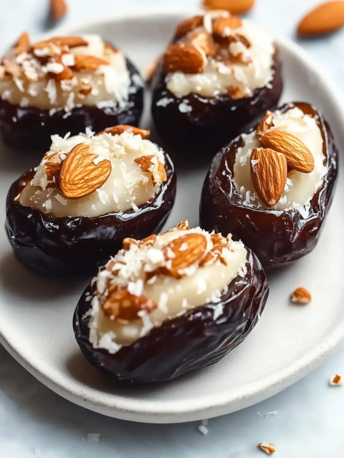 Almond Joy Stuffed Dates: A Healthy Sweet Treat You’ll Love 4 Almond Joy Stuffed Dates