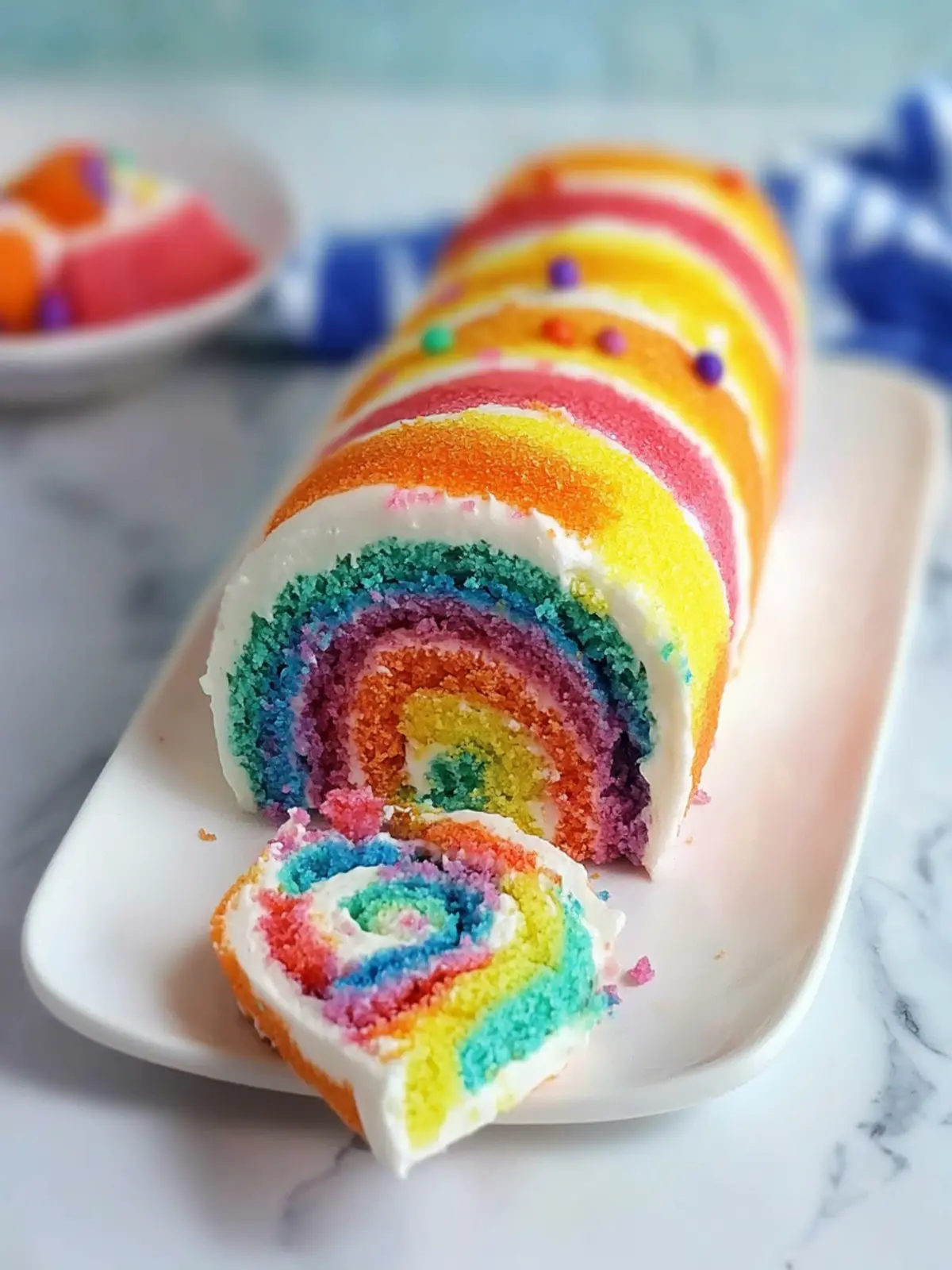 Vibrant Rainbow Cake Roll: A Sweet Celebration Delight 5 Rainbow Cake Roll