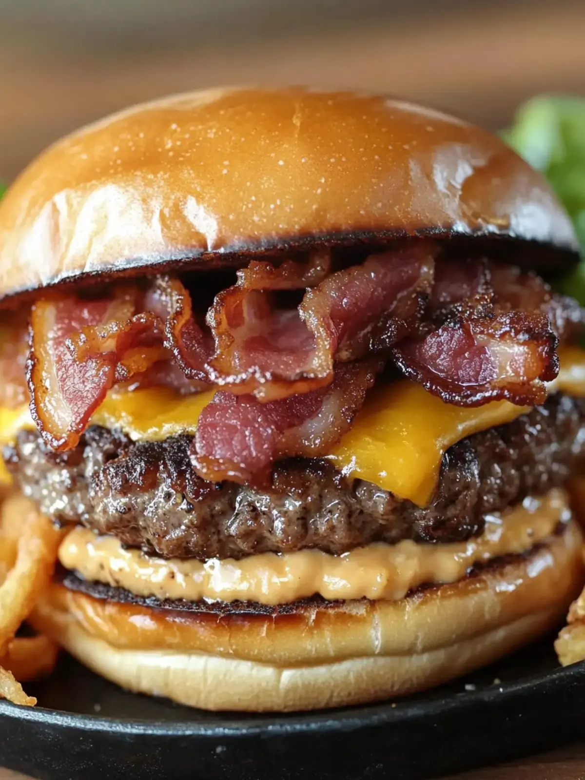 Savor the Flavor: Bacon Double Smash Burger Delight 4 Bacon Double Smash Burger