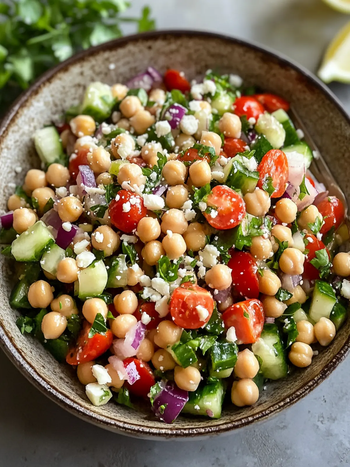 Mediterranean Chickpea Salad: Easy, Fresh, and Flavor-Packed 3 Mediterranean Chickpea Salad