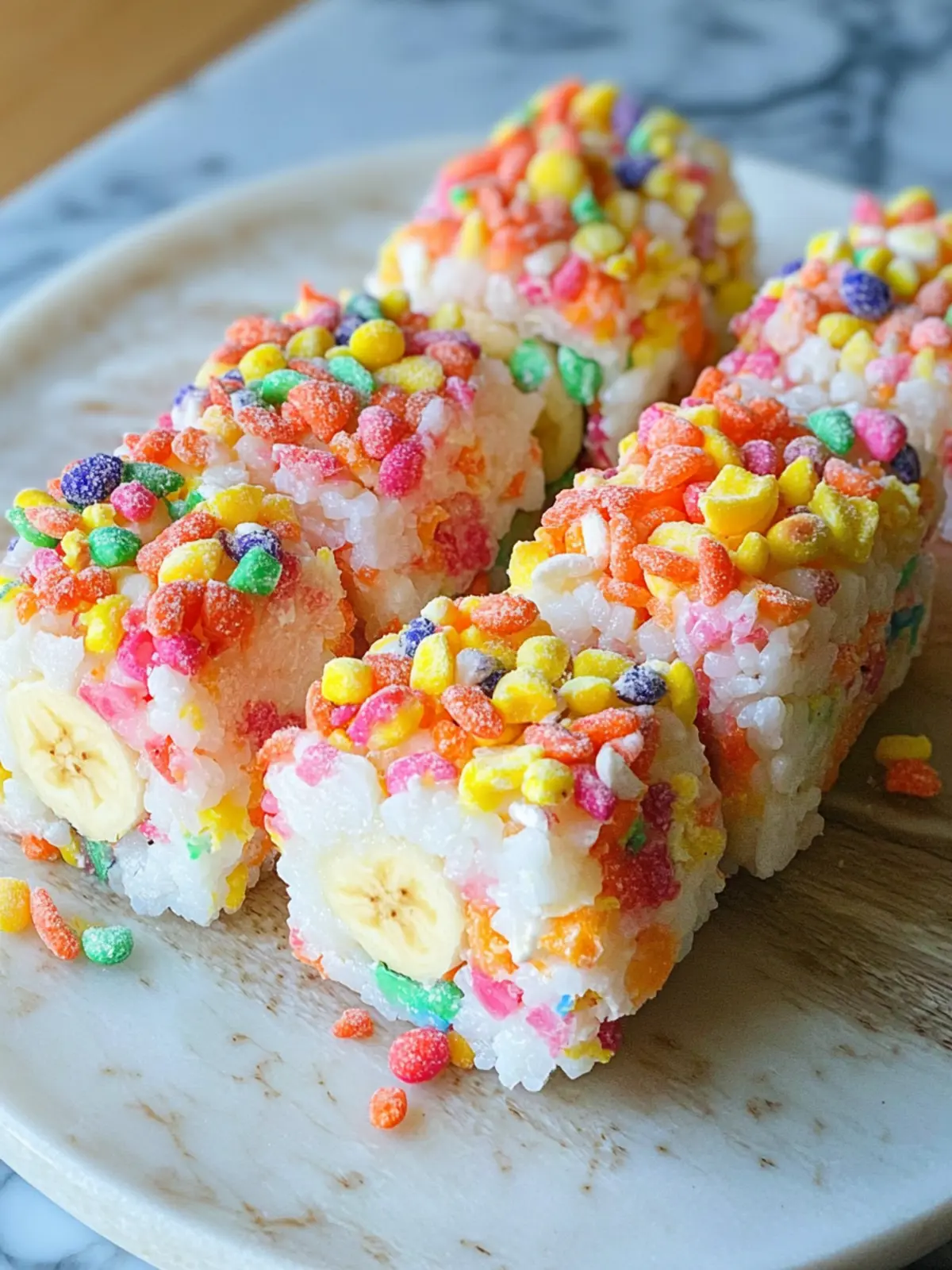 Fruity Pebbles Banana Sushi: A Playful Snack Adventure! 5 Fruity Pebbles Banana Sushi