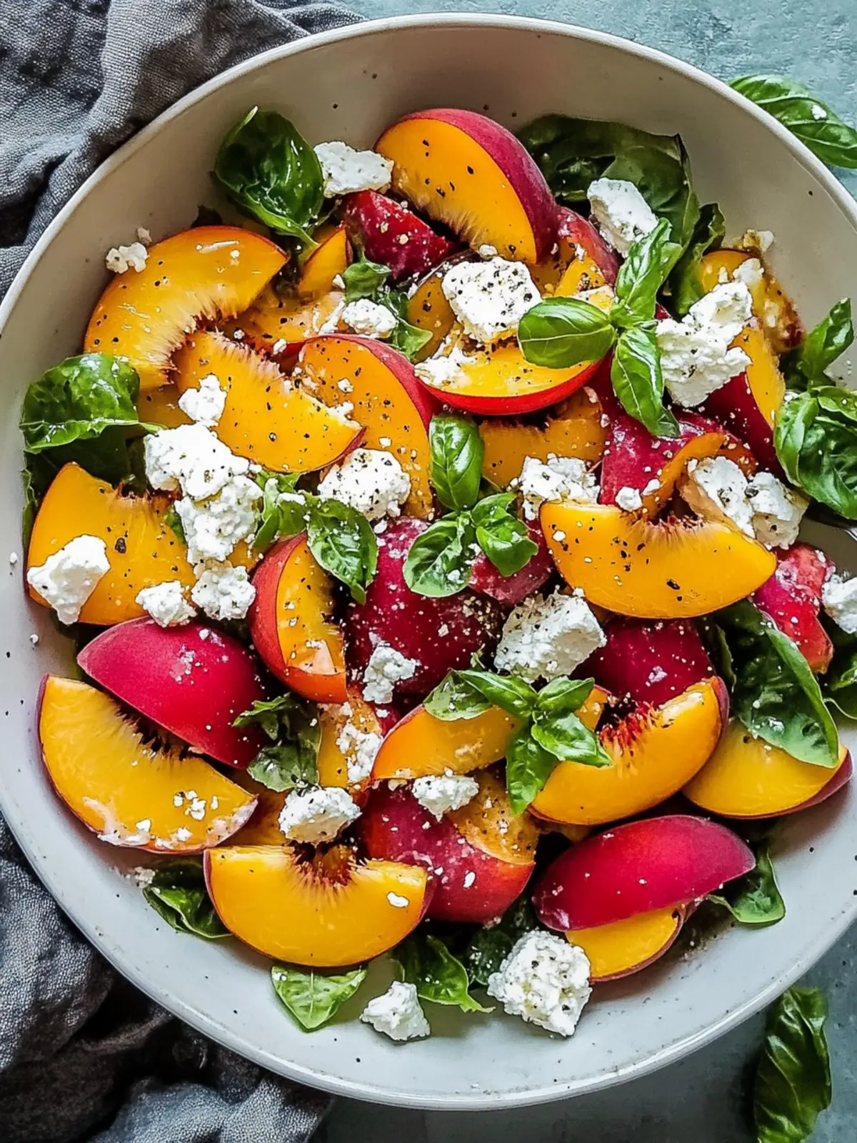 Refreshing Simple Peach Feta Salad That's Perfect for Summer 4 Simple Peach Feta Salad