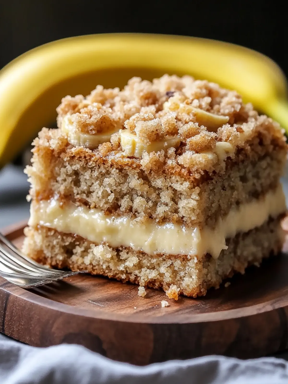 Moist Banana Bread Crumb Cake