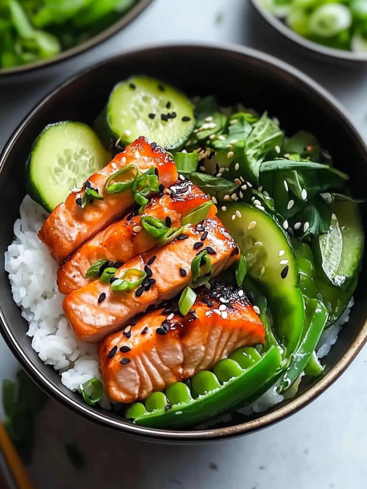 Savory Asian Salmon Bowl: A Quick & Healthy Dinner Delight 4 Savory Asian Salmon Bowl