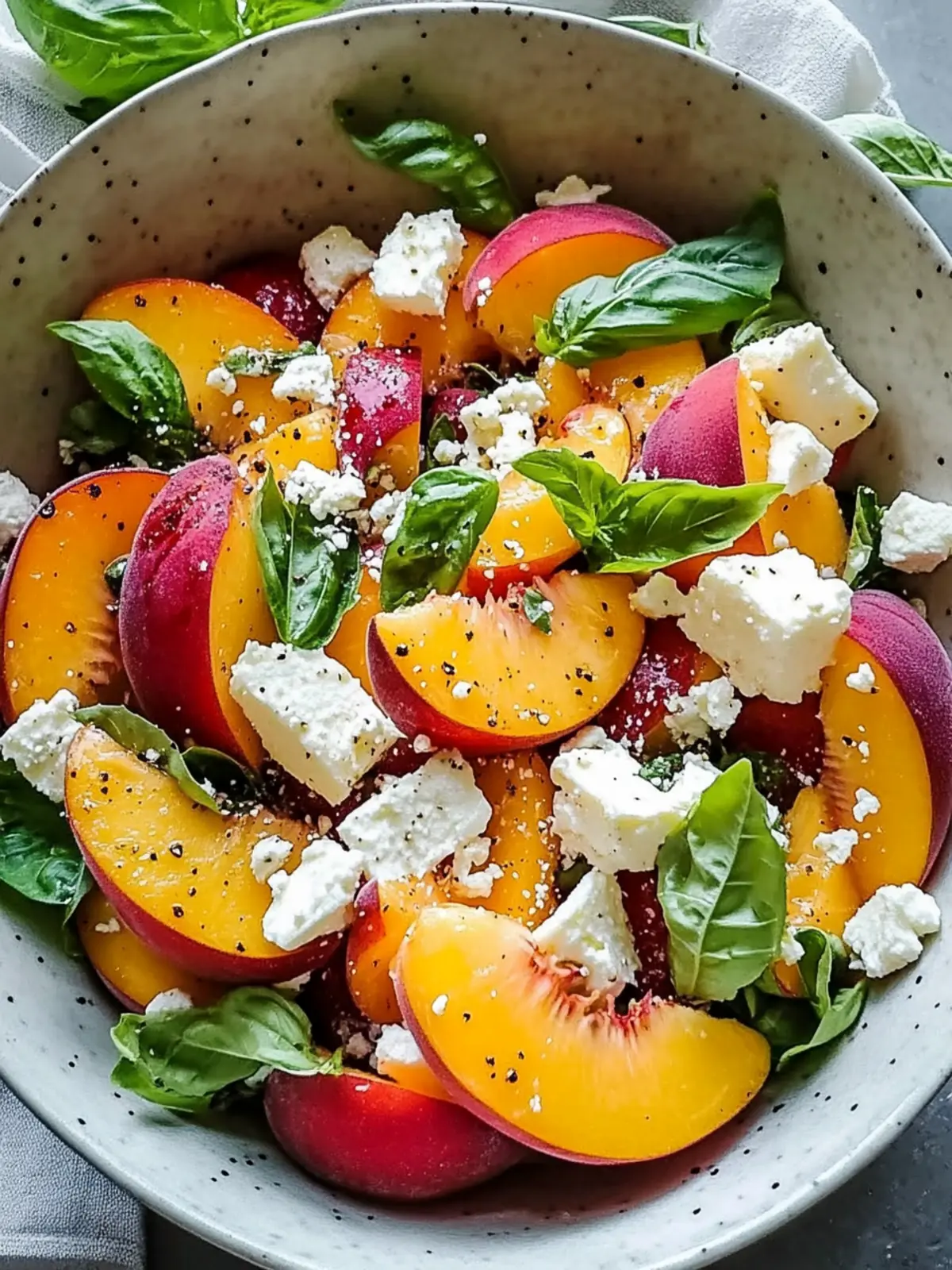 Refreshing Simple Peach Feta Salad That's Perfect for Summer 2 Simple Peach Feta Salad
